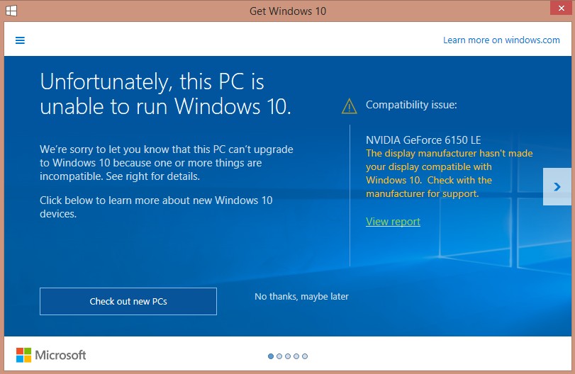 Geen Windows 10 upgrade